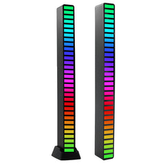 32-Bit RGB Music Rhythm Light - Sound-Activated LED with Tripod Stand, Voice Control, 3D Effects for Parties & Home Decor