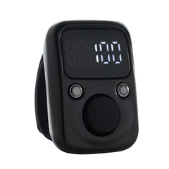 Digital LED Hand Tally Counter - Rechargeable Electronic Clicker with Luminous Display | Compact and Portable Finger Counter for Prayer, Stitch Marking, and Counting Tasks | Durable & Lightweight | Black