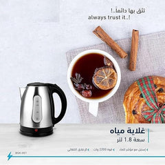 Stainless Steel Kettle – Efficient and Safe 1.8L Water Boiler for Your Kitchen