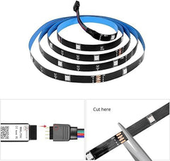 5m Bluetooth LED Strip with USB RGB TV Backlight | Smart App Controlled, Music Sync, and 24-Button Remote | Ideal for Home and TV Decoration