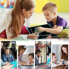 12 Inch LCD Writing Tablet | Magnetic Drawing Pad for Kids | Educational Doodle Board Toy for 2-6+ Year Olds | Blue