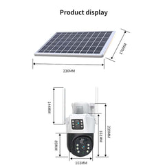 4G LTE Solar Battery Outdoor Camera | HD 4MP | Full-Color Night Vision | Sound/Light Warning | Motion Detection | IP66 Waterproof | Cloud/TF Card Storage