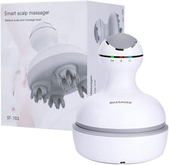 Smart 4D Head Massager | Electric Scalp Massager with 4 Heads & 84 Nodes | Stimulates Hair Growth, Stress Relief & Full-Body Relaxation