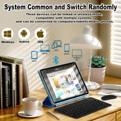 Ultra-Slim Bluetooth Keyboard & Mouse Combo - Rechargeable Wireless Set for Windows, Android, iOS, iPad, PC & Laptop