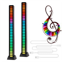 32-Bit RGB Music Rhythm Light - Sound-Activated LED with Tripod Stand, Voice Control, 3D Effects for Parties & Home Decor