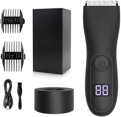 Electric Hair Trimmer and Shaver for Men | Body Groomer for Groin & Ball, Pubic Hair | Replaceable Ceramic Blade