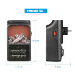 Portable Heater 500W | 220V Remote Control Flame Heater for Efficient Home & Office Heating