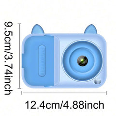 Kids Instant Print Camera - 1080P Digital Camera for Children 3-12 with Photo Papers (Blue, No Card Included)