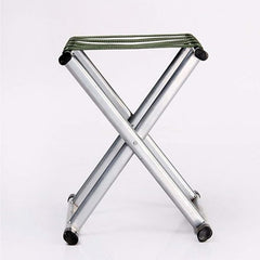 Camping Steel Pipe Folding Chair | Heavy Duty Outdoor Sports Chair with Nylon Ribbon Support