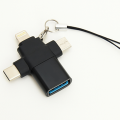 YS-1410 3-in-1 OTG Adapter - USB 3.0, SD/TF Card Reader & Charging Port for Smartphones, Tablets & Laptops