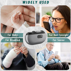 2-in-1 Electric Nail Clipper & File - USB Rechargeable Manicure/Pedicure Kit with LED Light, 2 Speeds for Professional Results