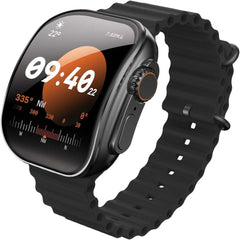 TC41 Curve Smartwatch - 2.01" AMOLED, AI Assistant, Bluetooth Calls, Wireless Charging, IP68, Fitness Tracker (Black)