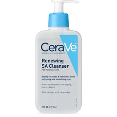 CeraVe Renewing Salicylic Acid Cleanser – Gentle BHA Exfoliating Face Wash with Hyaluronic Acid, Niacinamide & Ceramides, Smooths & Softens Skin