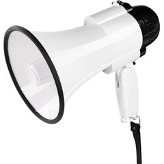 Portable Megaphone Bullhorn 25W Rechargeable with siren, music, recording & adjustable volume. Lightweight with strap.