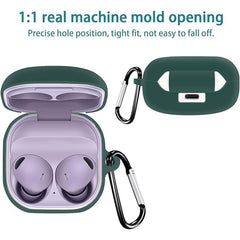 Silicone Case Compitable for Samsung Galaxy Buds 2 Pro/2/Pro/Live - Shockproof Protective Cover with Keychain for Earbuds, Durable & Stylish (Multi)