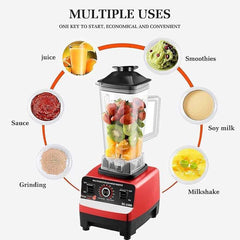 Heavy Duty Commercial Grade Blender Juicer – 6-Blade Mixer for Fruit, Food Processing, and Ice Smoothies