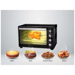 55L Electric Countertop Oven OE-1419 w/ Rotisserie & Convection - Auto Shut-Off, Stainless Steel Heating for Baking/Toasting/Broiling