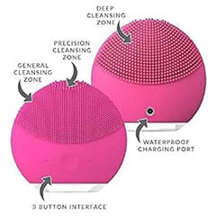 Mini Dual-Sided Smart Silicone Electric Facial Cleansing Device | Rechargeable, Gentle, and Multicolor