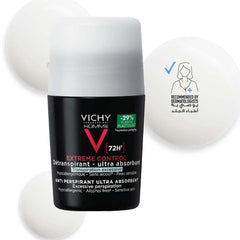 Vichy Homme 72 Hour Anti-Perspirant Deodorant. Long-lasting sweat & odor protection with a soothing effect for men. 50ml.