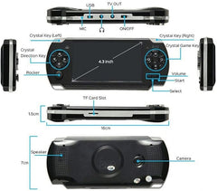 Classic Handheld Gaming Console – 4.3-Inch Display with 200 Retro Games and Integrated Camera