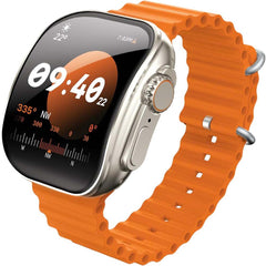 TC41 Curve Smartwatch - 2.01" AMOLED, GPT AI, Bluetooth Calls, Wireless Charging, IP68, Fitness Tracker (Orange)