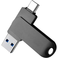 32GB USB-C Flash Drive - 170MB/s High-Speed Multi-Port Memory Stick for Android, Tablets, PCs & Phones (Black)